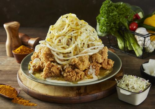 GÀ RÁN Gà phủ hành tây núi tuyết Himalaya ( vị cari )